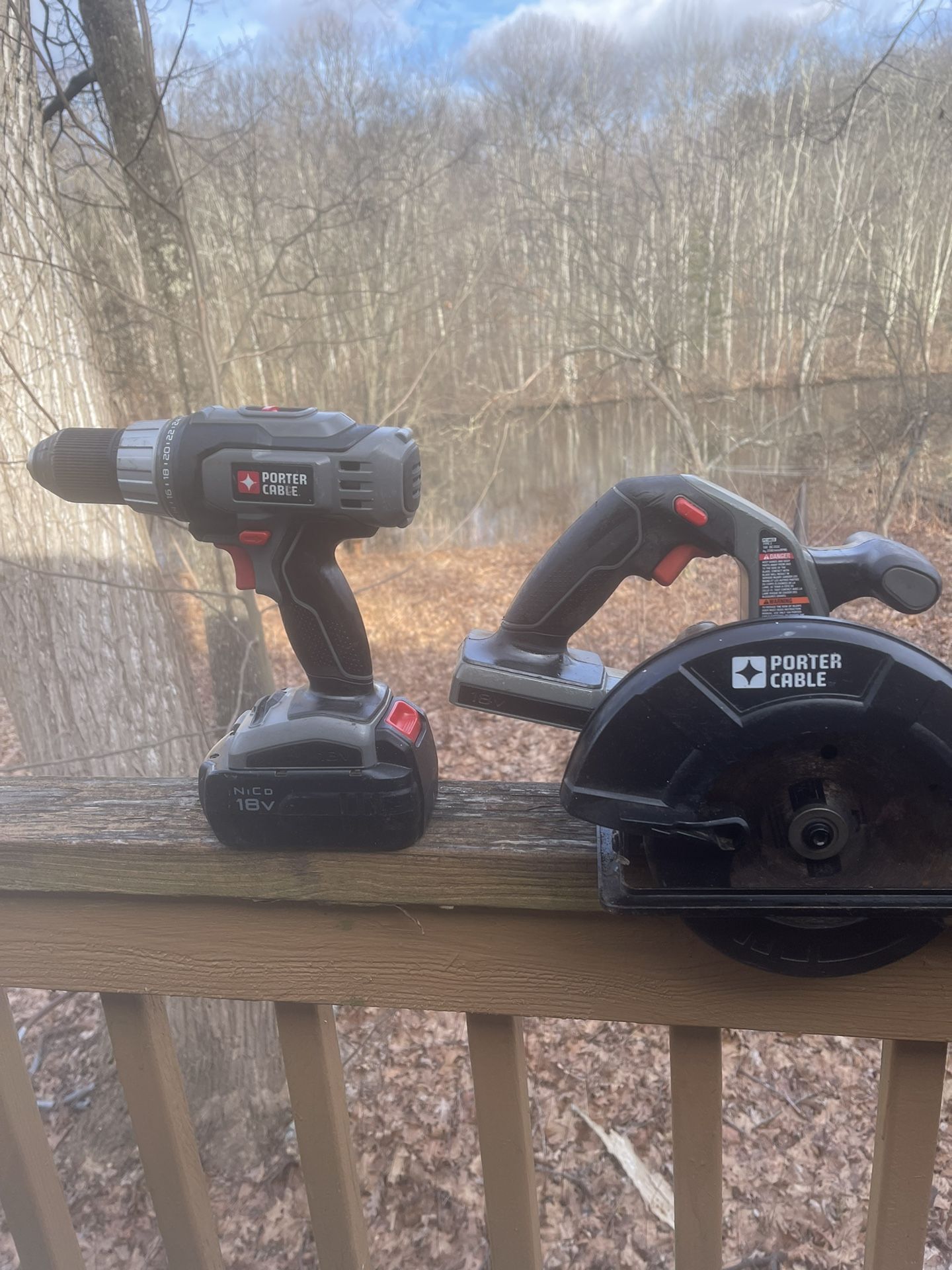Porter Cable Saw and Drill Battery Powered