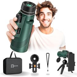 HD 10x42 Monocular for Bird Watching, Hiking & Travel
