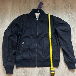 Ralph Lauren Purple Label Blue/Silver Reversible Bomber Jacket