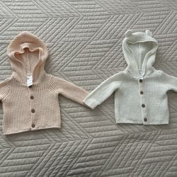 Newborn Baby Girl Hooded Cardigan