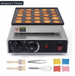 New Mini Dutch Pancake Maker 25PCS Commercial Mini Pancake Maker Non-stick Dorayaki Maker Electric Dutch Pancake Baker 950W Mini Pancake Dutch Machine