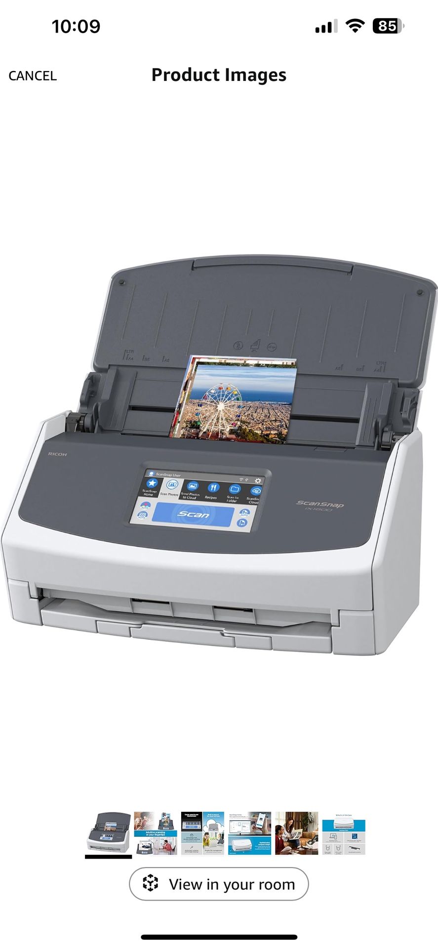 ScanSnap iX1600 Photo and Document Scanner