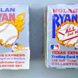 1991 And 1992 Nolan Ryan Texas Express 2nd Series 110 Collector Set Trading Cards in box (Brand New / Factory Sealed