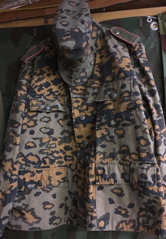 WW2 German reproduction Waffen SS Combat uniform and M34 Hat