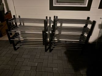 🚨 Moving must go ASAP! 🚨Mega Pack of 6 IKEA TJUSIG Shoe Racks – Stackable & Modular!
