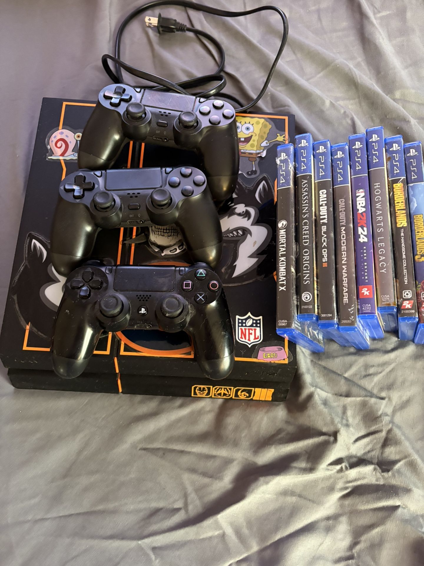 PS4 With Controllers And Games