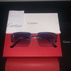 Blue Diamond Cut Cartier Glasses