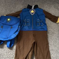 Paw Patrol Chase Costume 2-3T