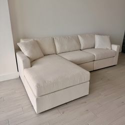 New Ivory Sectional Couch