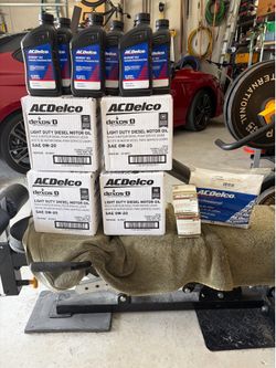 DexosD 0w20 oil, uvl transmission fluid, oil filters, in-cabin air filter