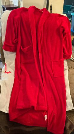 Red Plush Bathrobe