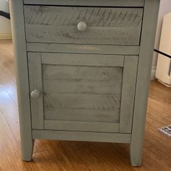 Nightstand/Side Table with Charging Station 