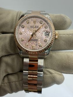 Rolex Datejust 31 Anniversary Diamond Dial 18k Rose Gold (Full Set)
