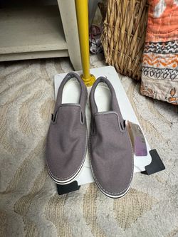 Crocs Gray Canvas Slip-On Sneakers