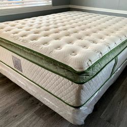 Full Organic Elite Superior Hybrid Cool Gel Memory Foam Pillow Top 14inch Mattress!!