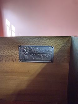 1920s West Michigan Walnut Vanity / Dressing Table with Mirror