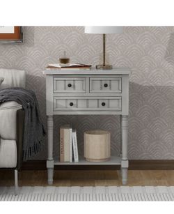Narrow Console Table with 3 Storage Drawers