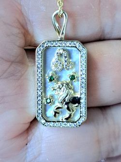 Melinda Maria Leo zodiac amulet necklace