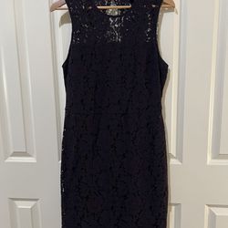 Banana Republic Dress - Size 12 - Eggplant/Burgundy-Colored Lace, Fully-Lined