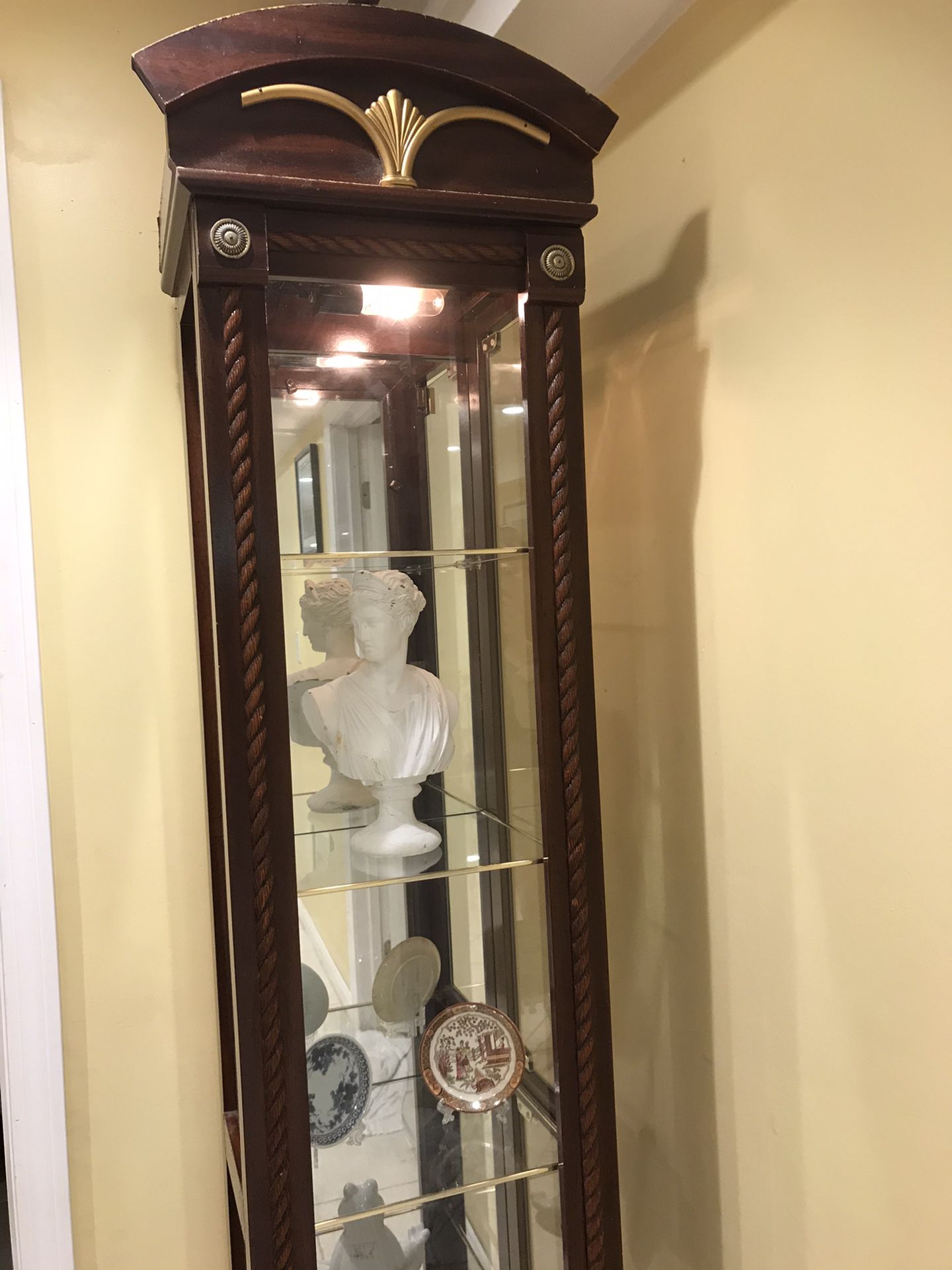 Glass Accent Corner Cabinet
