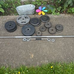 Standard Weights With Barbells