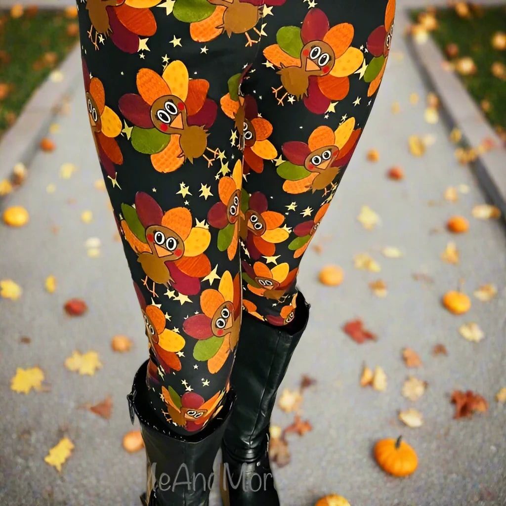 NEW Womens Turkey Leggings Soft As Lularoe OS/TC/TC2