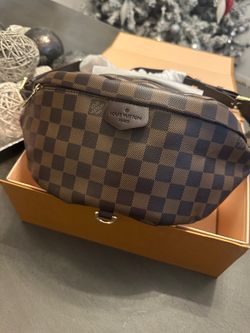 Bolso de Cintura / Cangurera Café Cuadro
