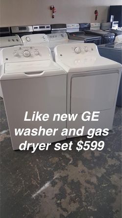 Like New GE Washer And Gas Dryer Set