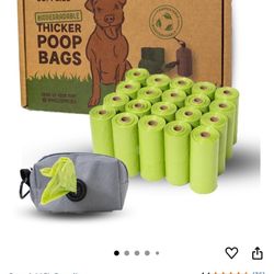 Doggie And Baby Poop Waste Bags With Nylon Bag Dispenser 