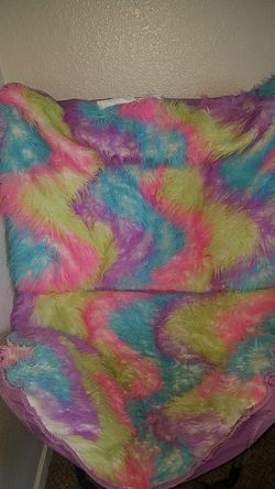 Colorful fluffy chair