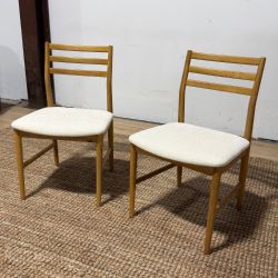 Oak And Bristol Ivory Dining Chairs by Article