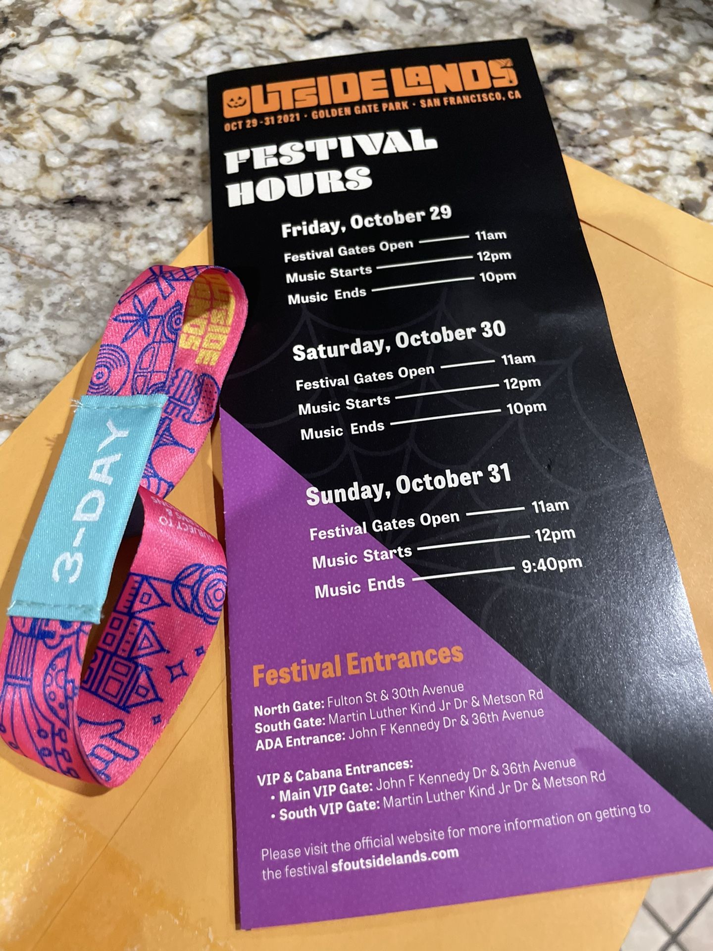 Outside Lands 3-day Festival Pass