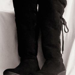 Decree on the knee wedge boot