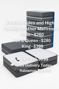 Queen Mattress ( Double Aides) Come With Free Box Spring - Delivery 🚚 Available