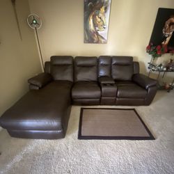 Faux Leather Couch Reclining 