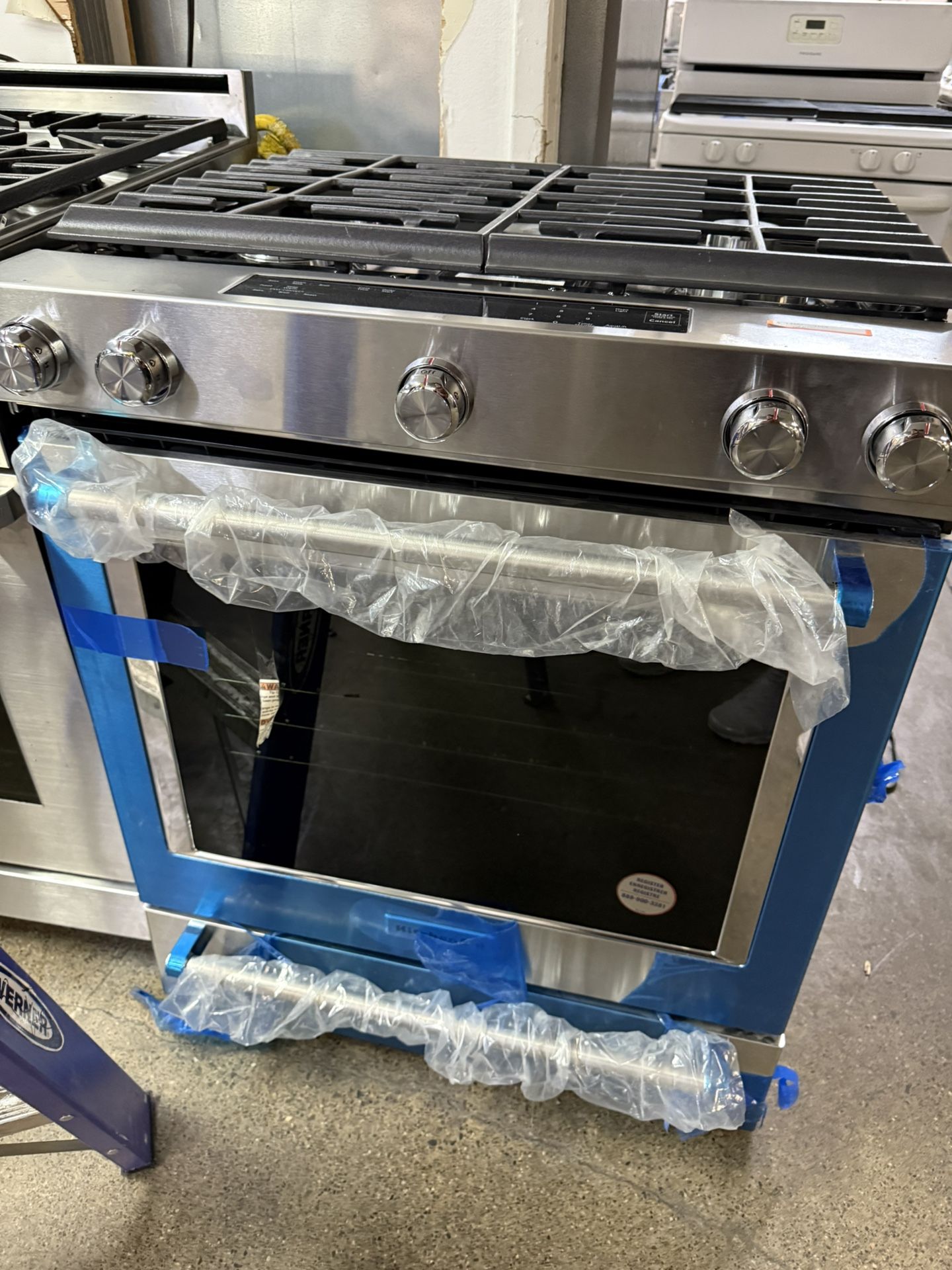 Kitchenaid Slide In 5 Burner Gas Stove Stainless Steel