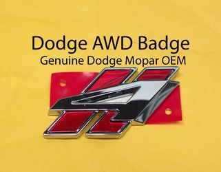 Dodge AWD Badge 4x4 Nameplate Challenger Charger Durango Genuine New