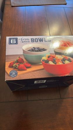 Farm House  Bowls  Set of  6 