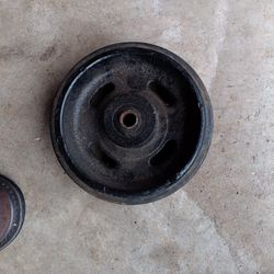 4 Steel Wheels ,perfect For BBQ Pit 