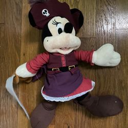 Minnie Mouse Pirates Of The Caribbean Plush Disney Parks Stuffed Animal Depp