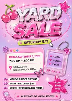 Yard Sale Saturday 5/3