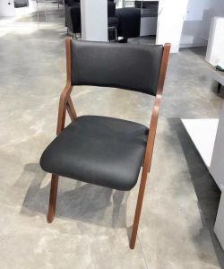 Global Janna Black Vinyl Folding Chairs