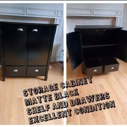 Brand New Matte Black Cabinet Excellent Condition  Free Delivery Available 