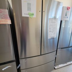 Stainless Steel French Door Refrigerator New Scratch And Dent With 6months Warranty 