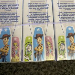 5 Boxes Toy Story Band-Aid Brand Adhesive Bandages Featuring  Wound Care Protection of Minor Cuts & Scrapes for All Ages 