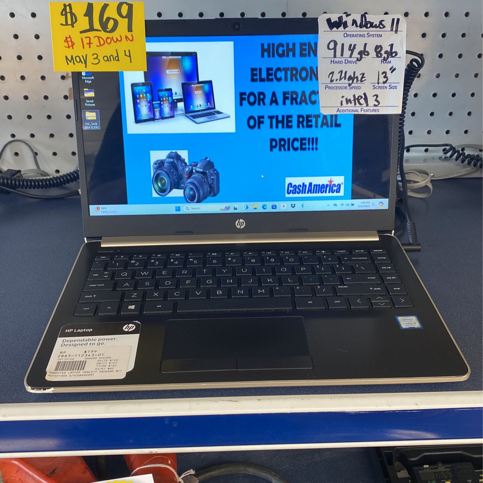 Hp Laptop 13” Windows 11 914gb 