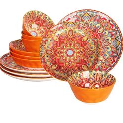 Mandala Dinnerware Sets (12 Pcs) 