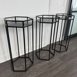 Black Plant Stool , Beverage Stool , Room Decor 