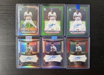 Seong-Jun Kim 6-Card Lot 2025 & 2026 Bowman Chrome 1st/Select Signatures Auto SP