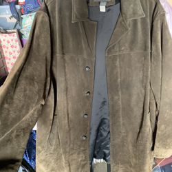 Mens 3/4 Length Leather Coat